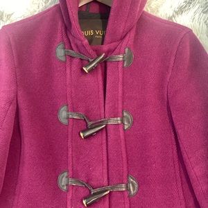 Louis Vuitton wool Jacket leather trim size 38